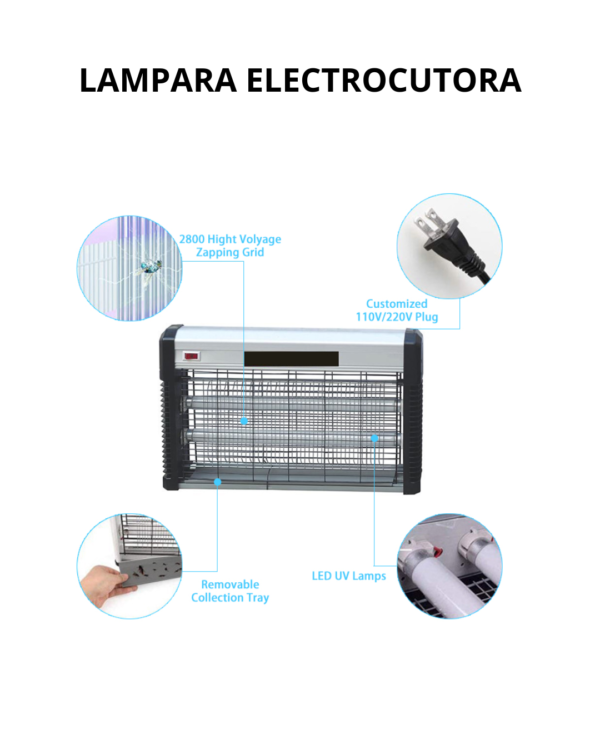 LAMPARA ELECTROCUTORA para insectos y mosquitos